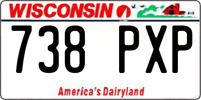 WI license plate 738PXP