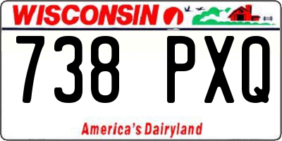 WI license plate 738PXQ