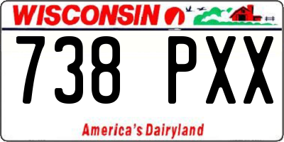 WI license plate 738PXX