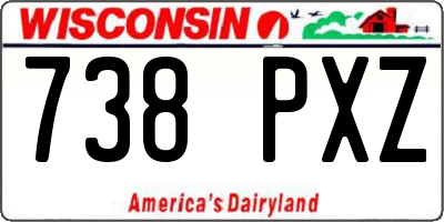 WI license plate 738PXZ