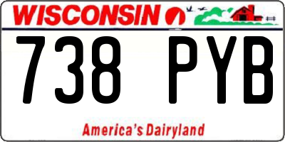 WI license plate 738PYB