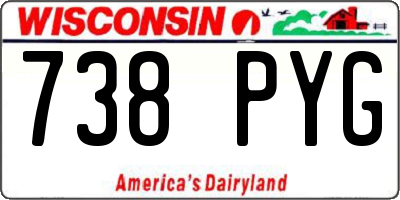 WI license plate 738PYG