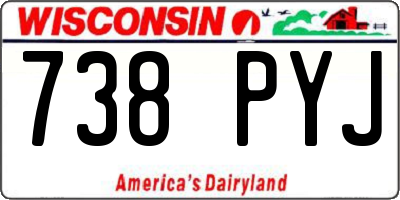 WI license plate 738PYJ
