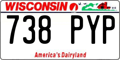 WI license plate 738PYP