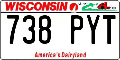 WI license plate 738PYT