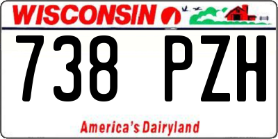 WI license plate 738PZH