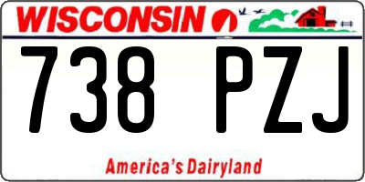 WI license plate 738PZJ