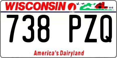 WI license plate 738PZQ