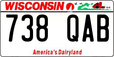 WI license plate 738QAB