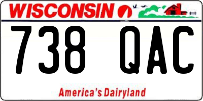 WI license plate 738QAC