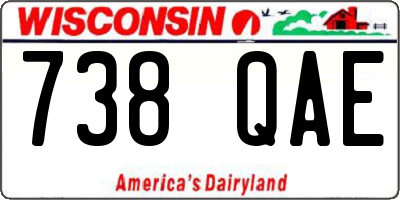 WI license plate 738QAE