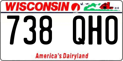 WI license plate 738QHO