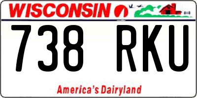 WI license plate 738RKU
