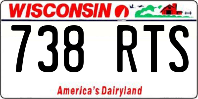 WI license plate 738RTS