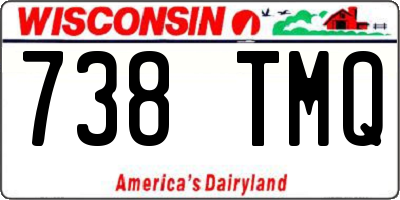WI license plate 738TMQ