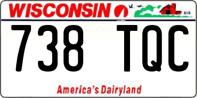WI license plate 738TQC