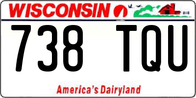 WI license plate 738TQU