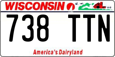 WI license plate 738TTN