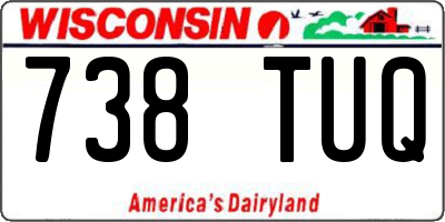 WI license plate 738TUQ