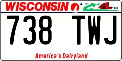 WI license plate 738TWJ