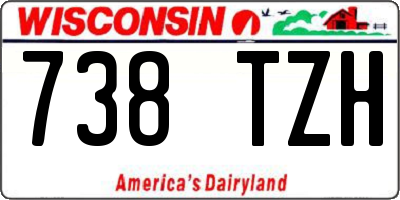 WI license plate 738TZH