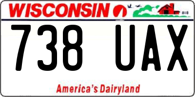 WI license plate 738UAX