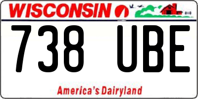 WI license plate 738UBE