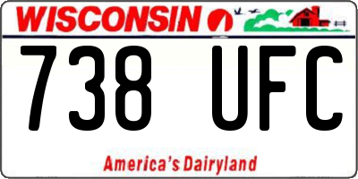 WI license plate 738UFC