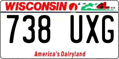WI license plate 738UXG