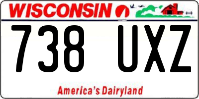 WI license plate 738UXZ