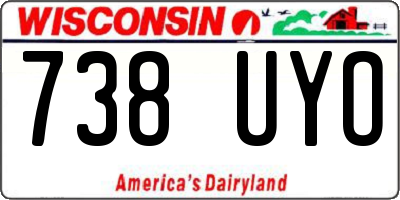 WI license plate 738UYO