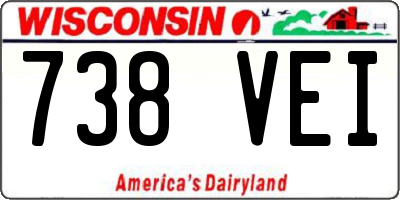 WI license plate 738VEI