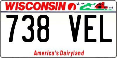 WI license plate 738VEL