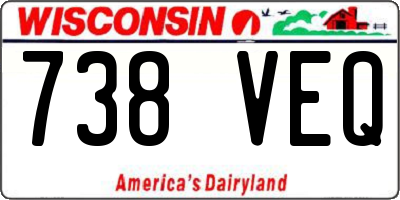 WI license plate 738VEQ