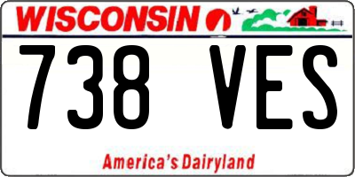 WI license plate 738VES