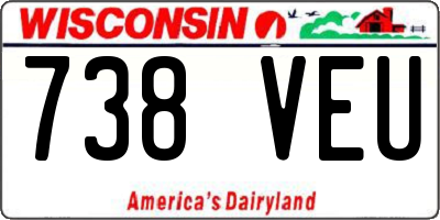 WI license plate 738VEU