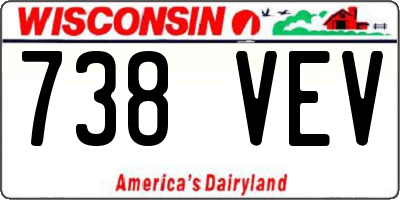 WI license plate 738VEV