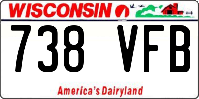 WI license plate 738VFB