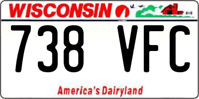 WI license plate 738VFC