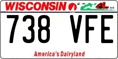 WI license plate 738VFE