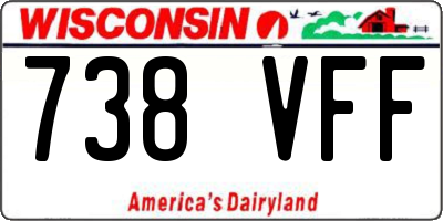 WI license plate 738VFF
