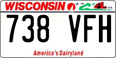 WI license plate 738VFH