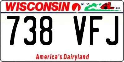 WI license plate 738VFJ