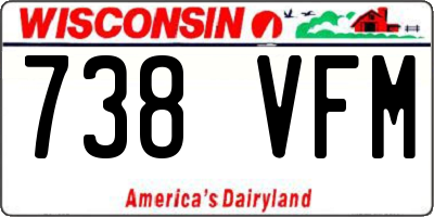 WI license plate 738VFM