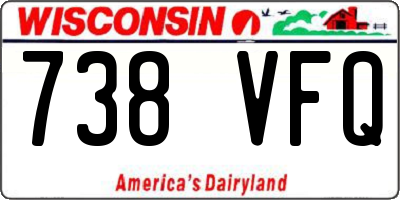 WI license plate 738VFQ