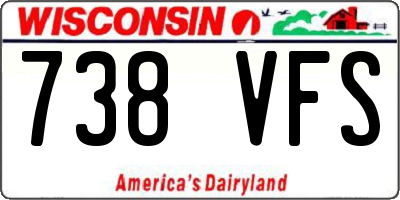 WI license plate 738VFS