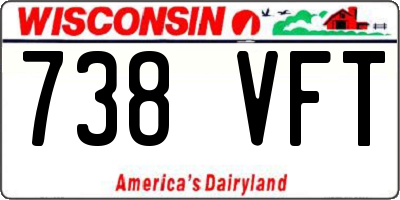 WI license plate 738VFT