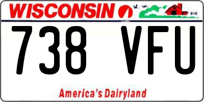 WI license plate 738VFU