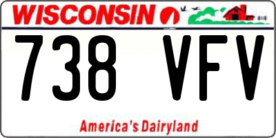 WI license plate 738VFV