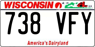 WI license plate 738VFY